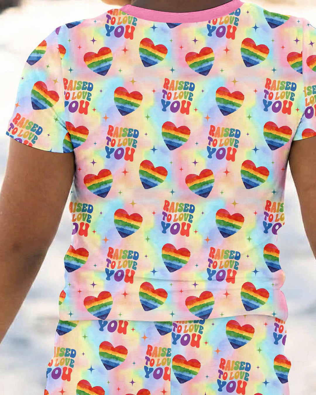 Raised To Love You Bamboo Two Piece Short Sleeve Pajama Set