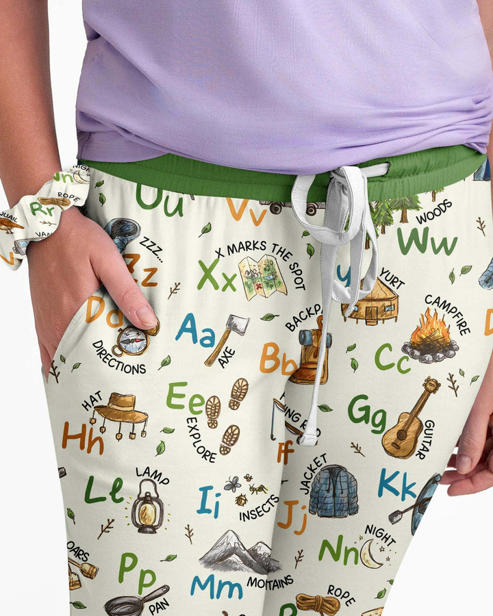 Plantilla de conjunto de pijama de mujer de bambú