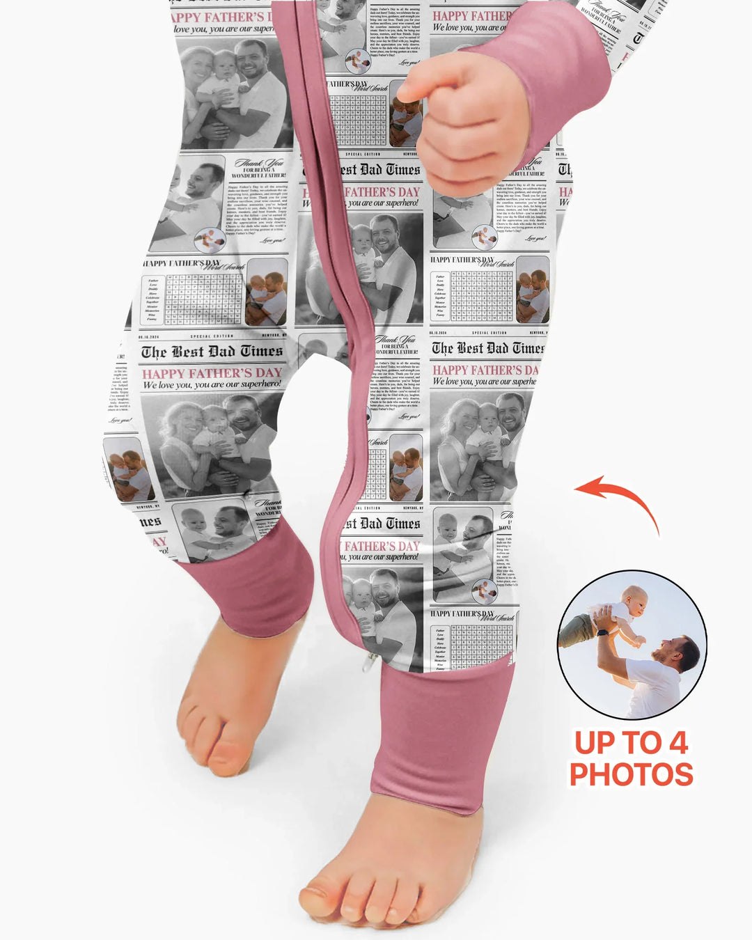 Custom Photo The Best Dad Times Bamboo Convertible Zippy
