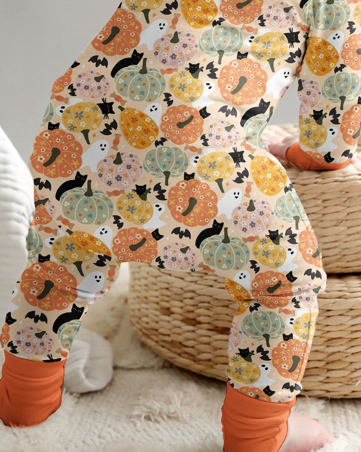 Floral Pumpkin Ghost Halloween Bamboo Convertible Zippy