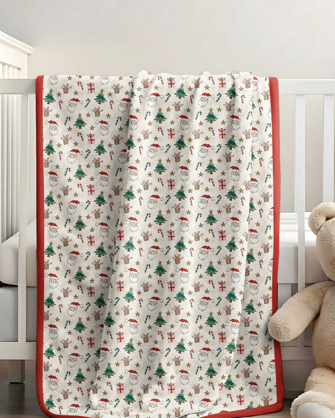 Snowy Santa Bamboo Blanket