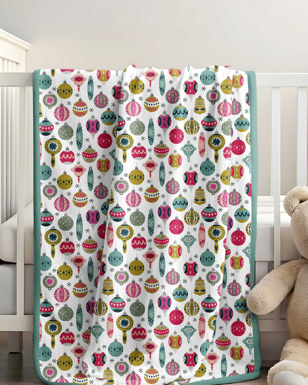 Tiny Christmas Ornaments Bamboo Blanket