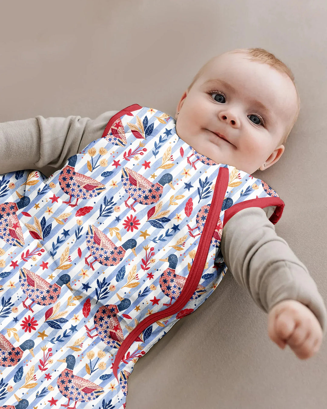 Patriotic Mallard Duck Bamboo Sleep Bag