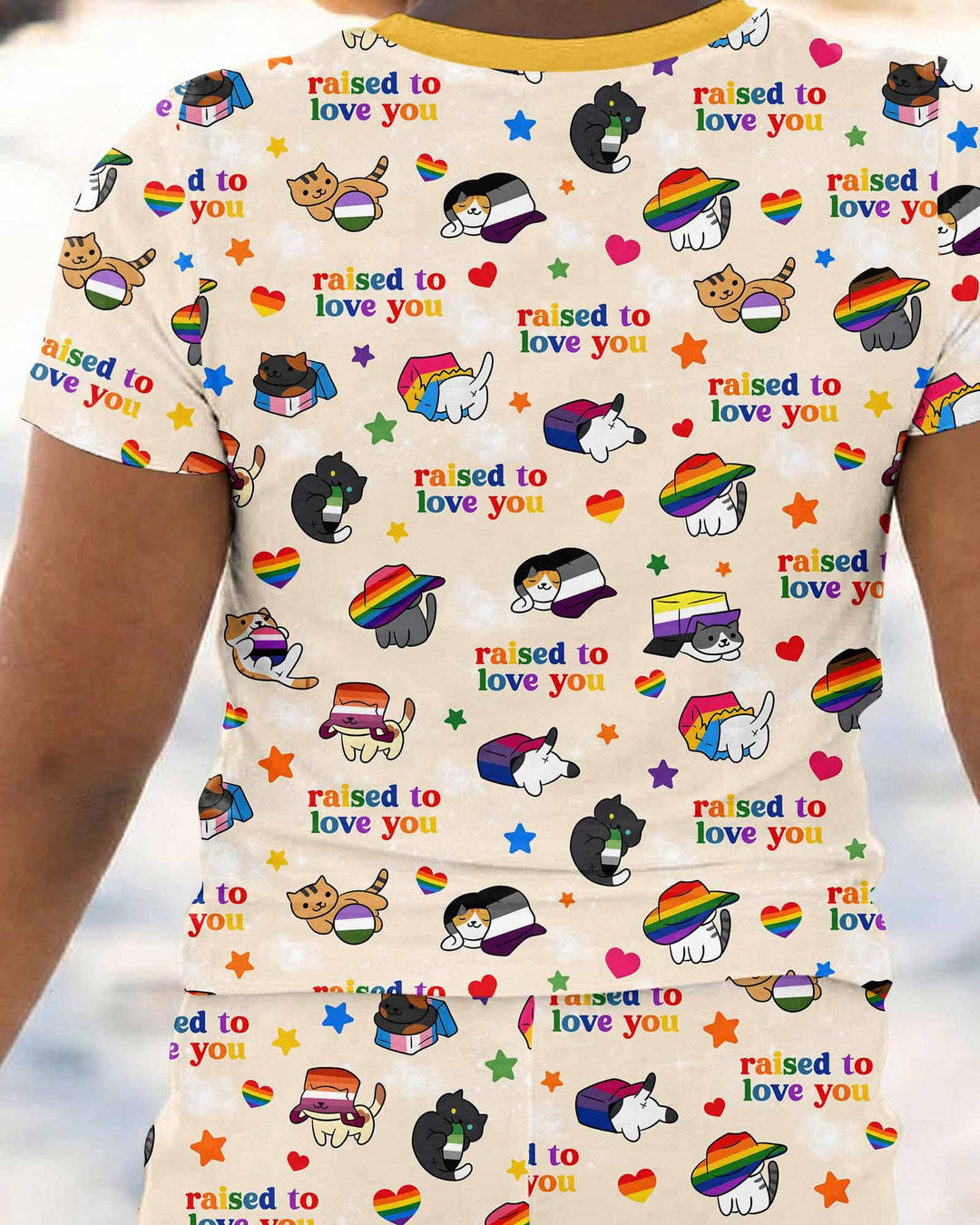 Rainbow Paws Family Matching Bamboo Two Piece Short Sleeve Pajama Set
