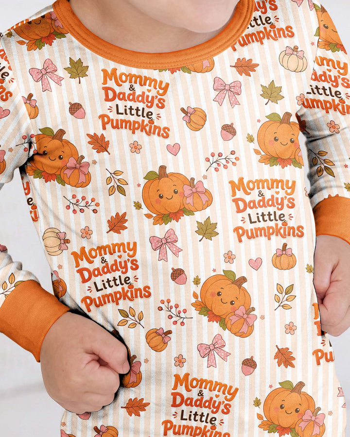 Mommy & Daddy's Little Pumpkins Bamboo Two Piece Long Sleeve Pajama Set