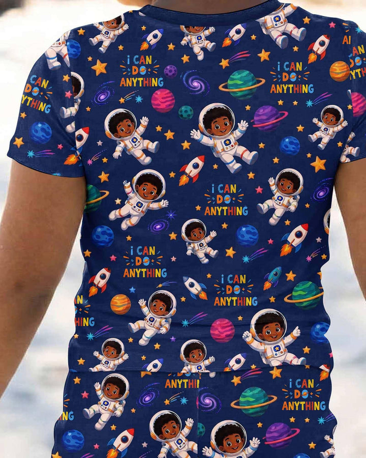 Conjunto de pijama de dos piezas de manga corta de bambú
