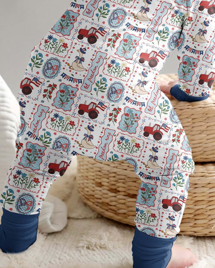 Patriotic USA Silly Goose Family Matching Bamboo Convertible Zippy