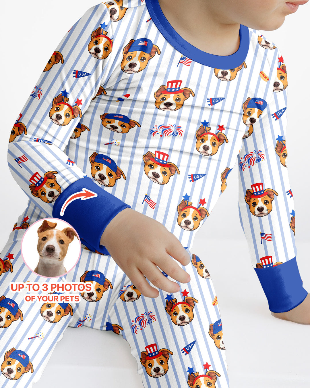 Conjunto de pijama de dos piezas de bambú con mangas largas, plantilla PERSONALIZADA