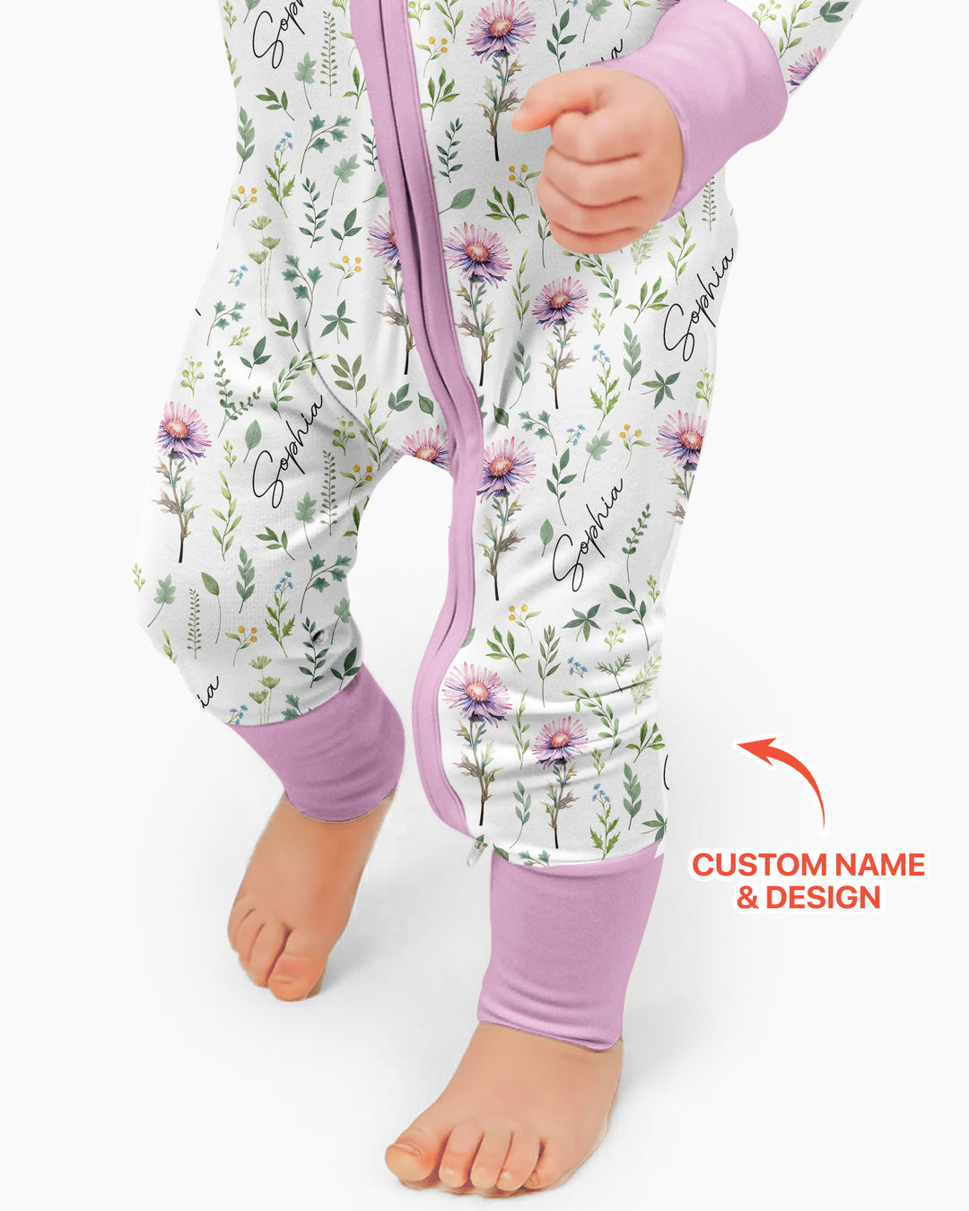Birth Month Flower Bamboo Convertible Zippy