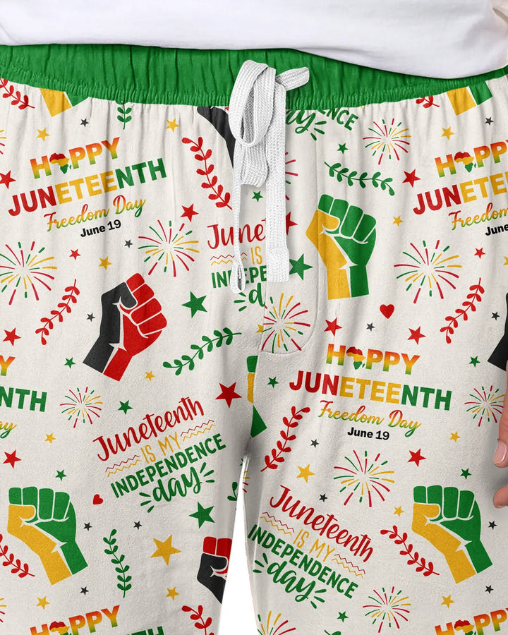 Happy Juneteenth Freedom Day Bamboo Men's Pajama Set