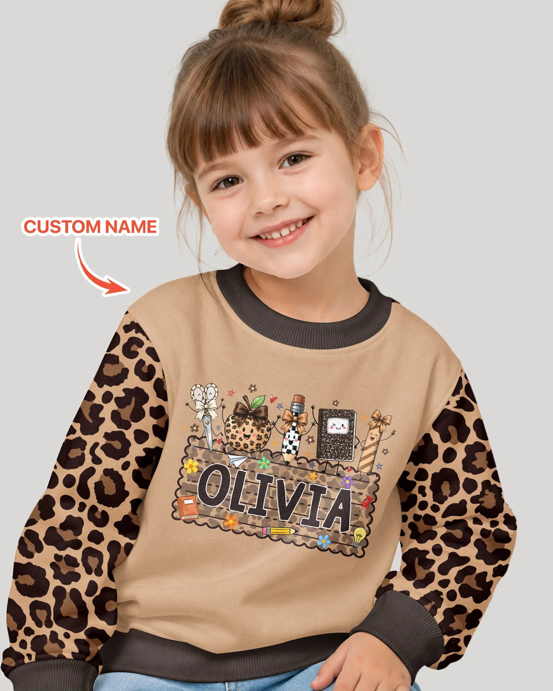 Sudadera de cuello redondo de bambú con plantilla personalizada