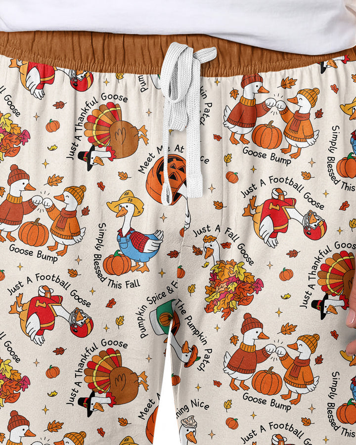 Just A Fall Goose Family Matching Bamboo Men's Pajama Set
