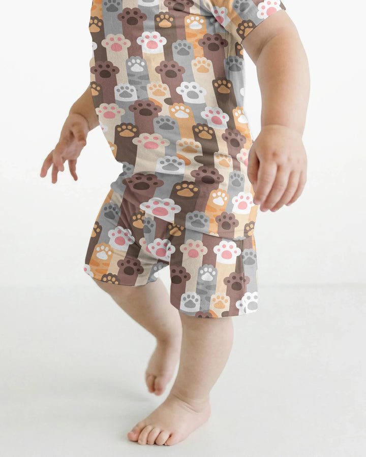 Grabby Paws Bamboo Two Piece Short Sleeve Shorts Pajama Set