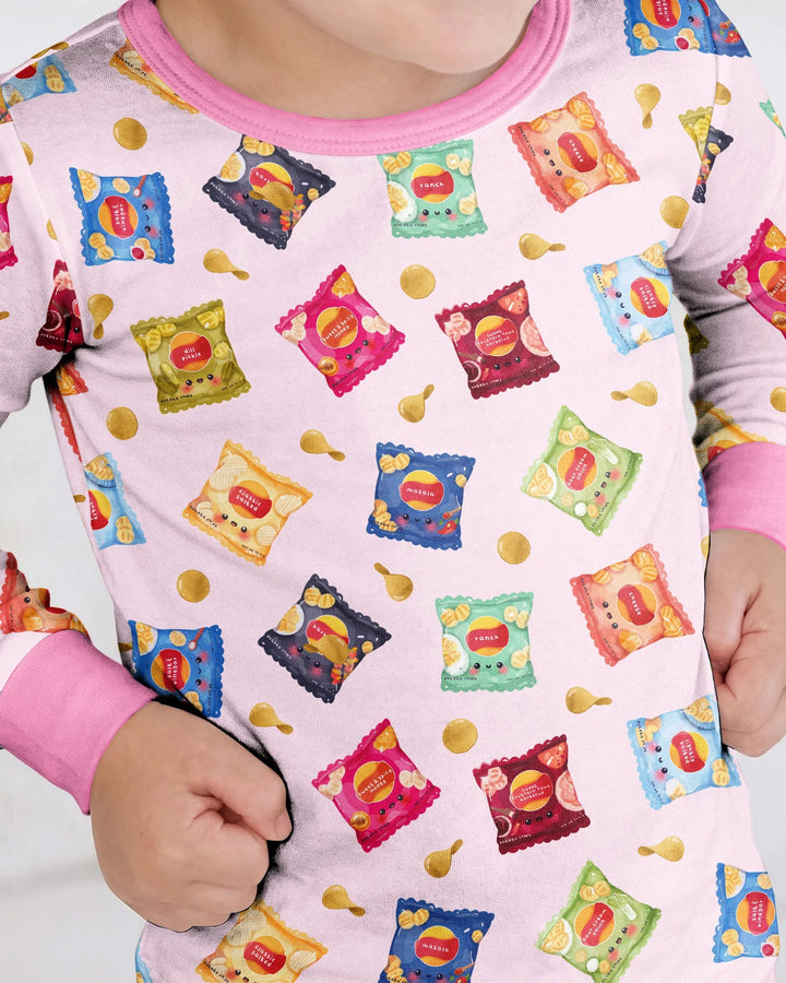 Potato Chips Bamboo Two Piece Long Sleeve Pajama Set