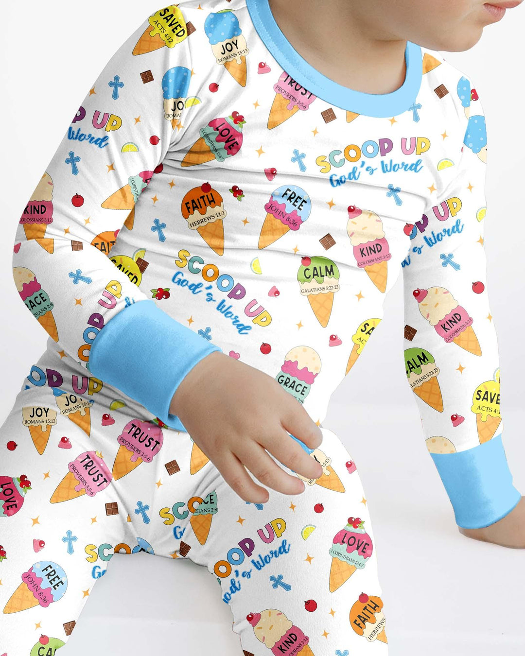 Conjunto de pijama de dos piezas de bambú de manga larga a juego Mini Mystic Family