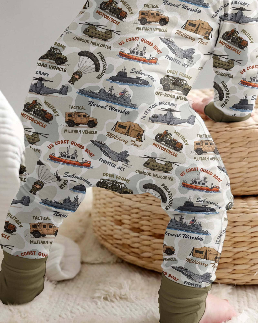 Little Hero Military Family Matching Bamboo Convertible Zippy
