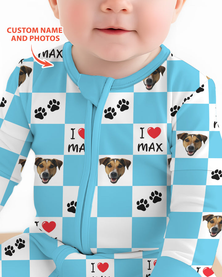 Custom Photo I Love My Best Friend Dog/Cat Bamboo Convertible Zippy