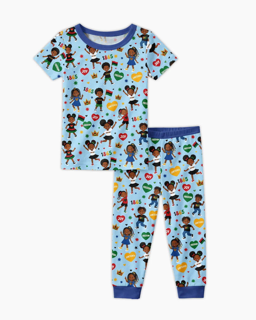 Celebrate Juneteenth Freedom Bamboo Two Piece Short Sleeve Pajama Set