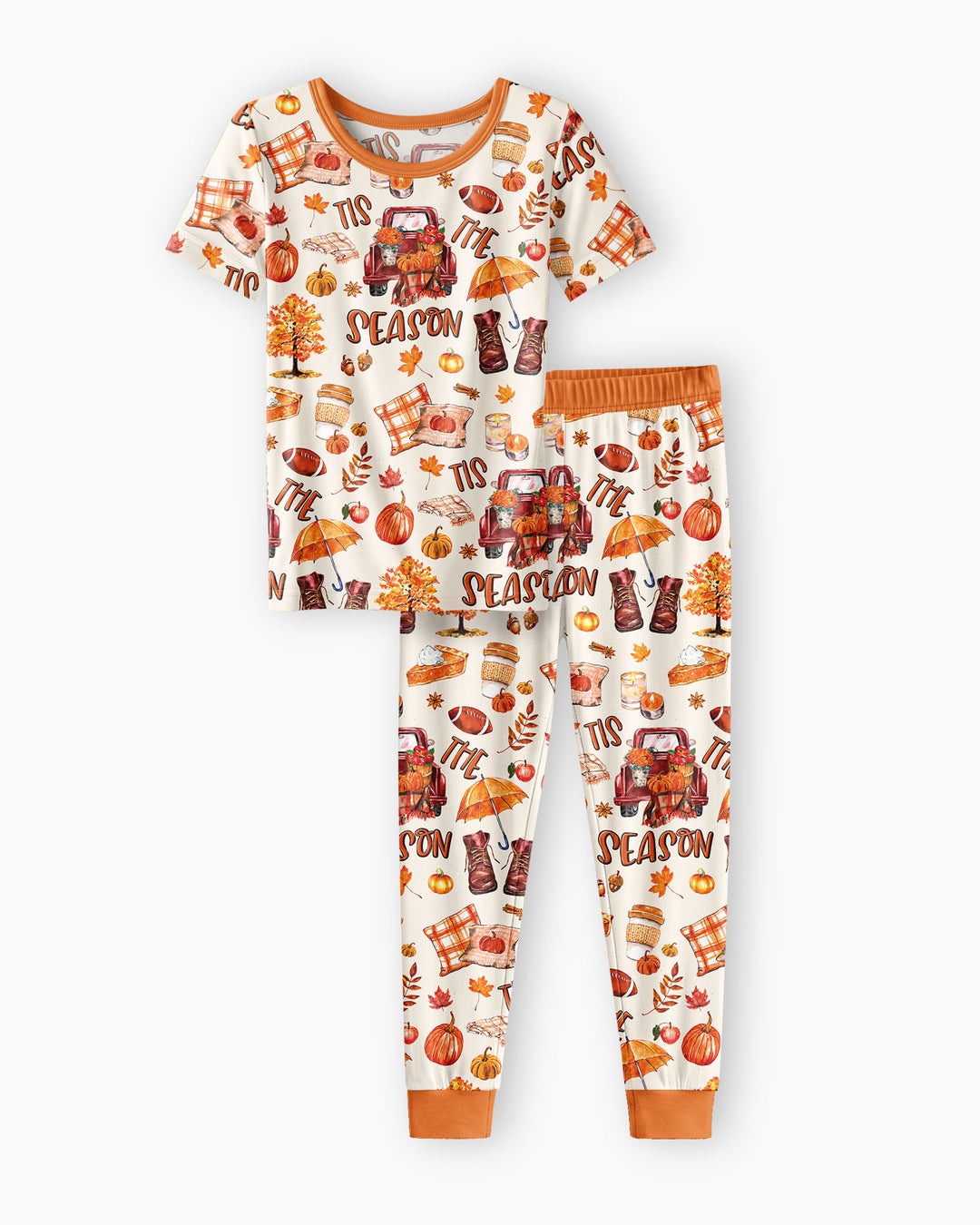 Conjunto de pijama de dos piezas de manga corta de bambú