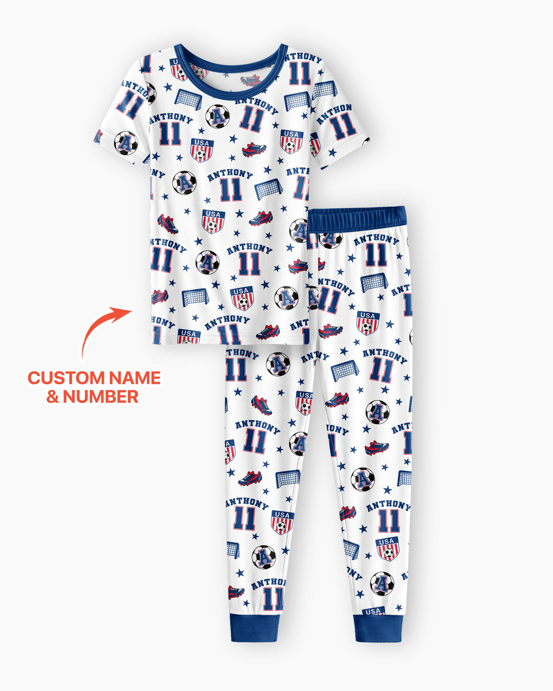 Zweiteiliges, kurzärmliges Pyjama-Set mit Marienkäfern