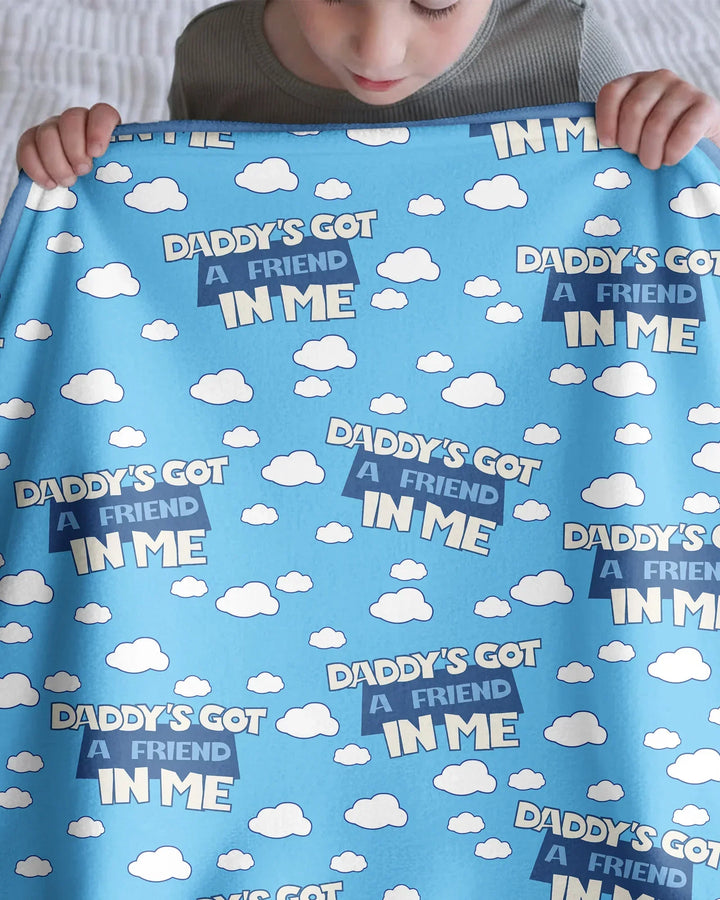 Daddy's Got A Friend In Me Bamboo Blanket