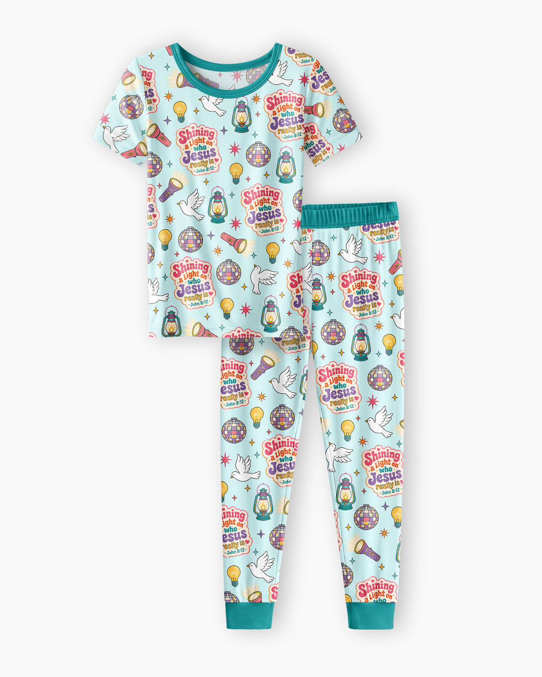 Zweiteiliges, kurzärmliges Pyjama-Set mit Marienkäfern