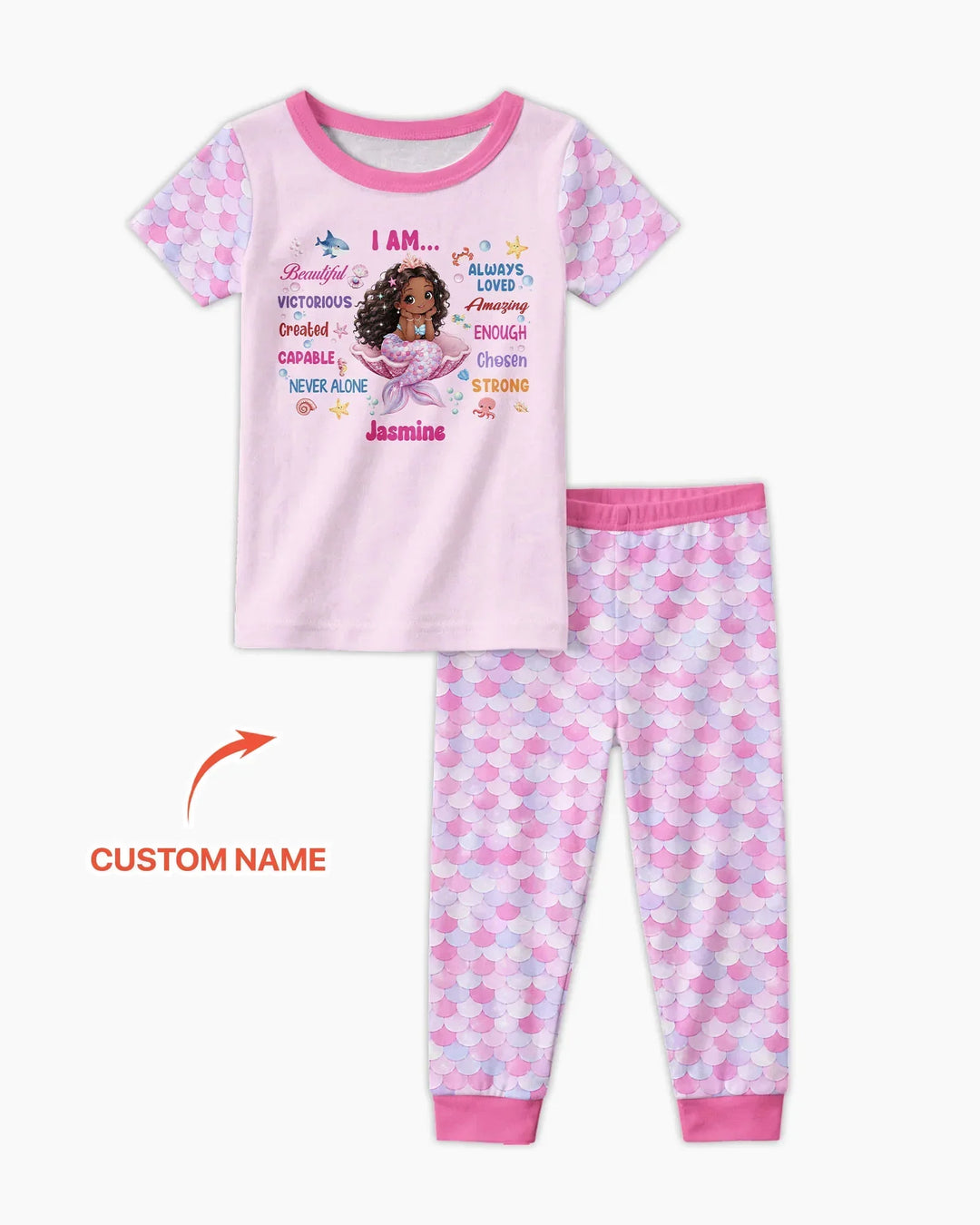 Conjunto de pijama de dos piezas de bambú de manga corta, plantilla personalizada