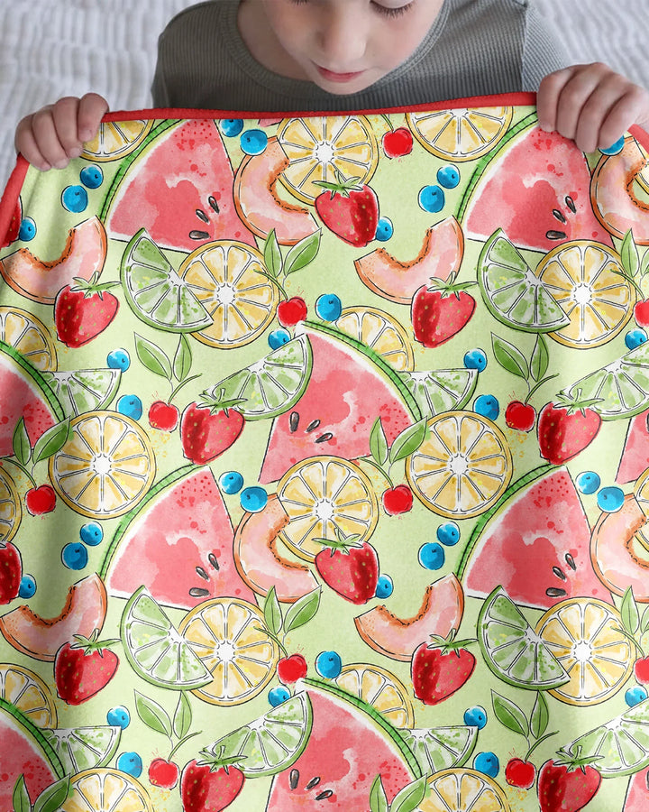 Sweet Summer Fruits Family Matching Bamboo Blanket