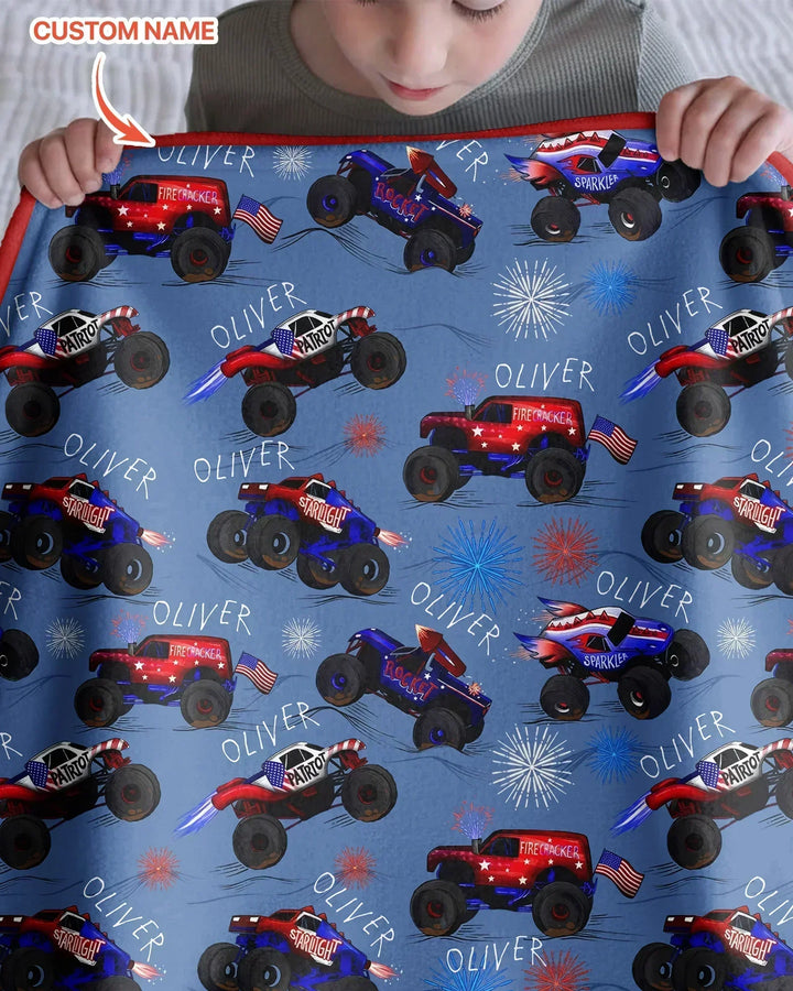 All American Thunder Custom Name Bamboo Blanket