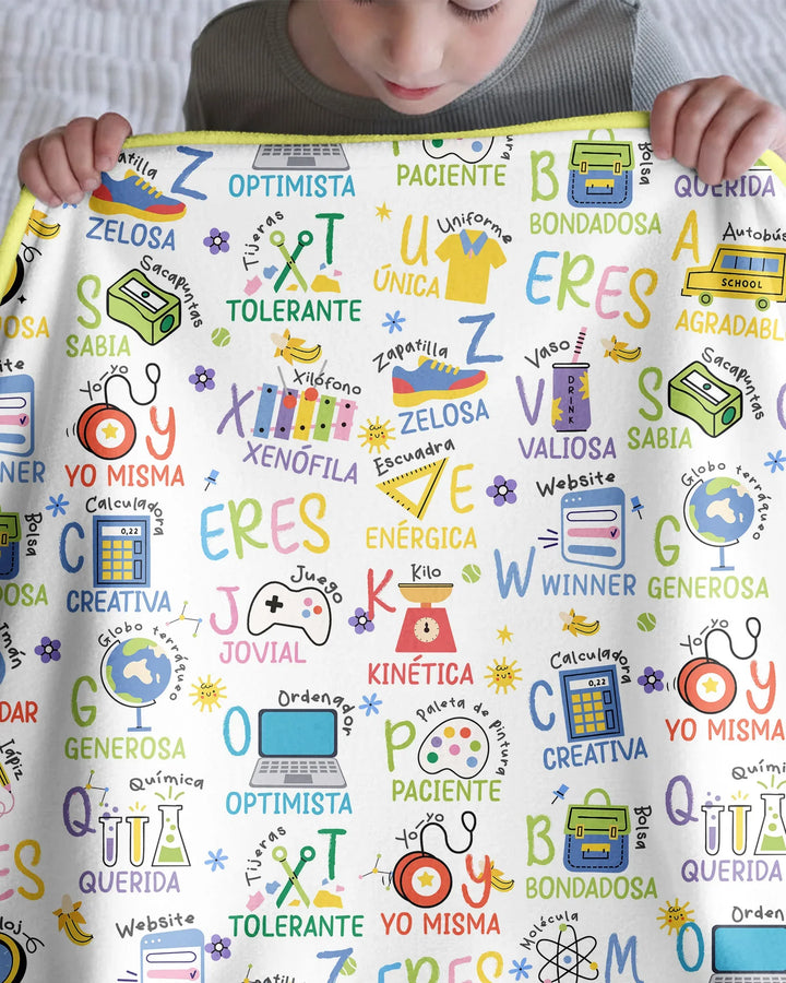 You Are Spanish Alphabet Version Bamboo Blanket