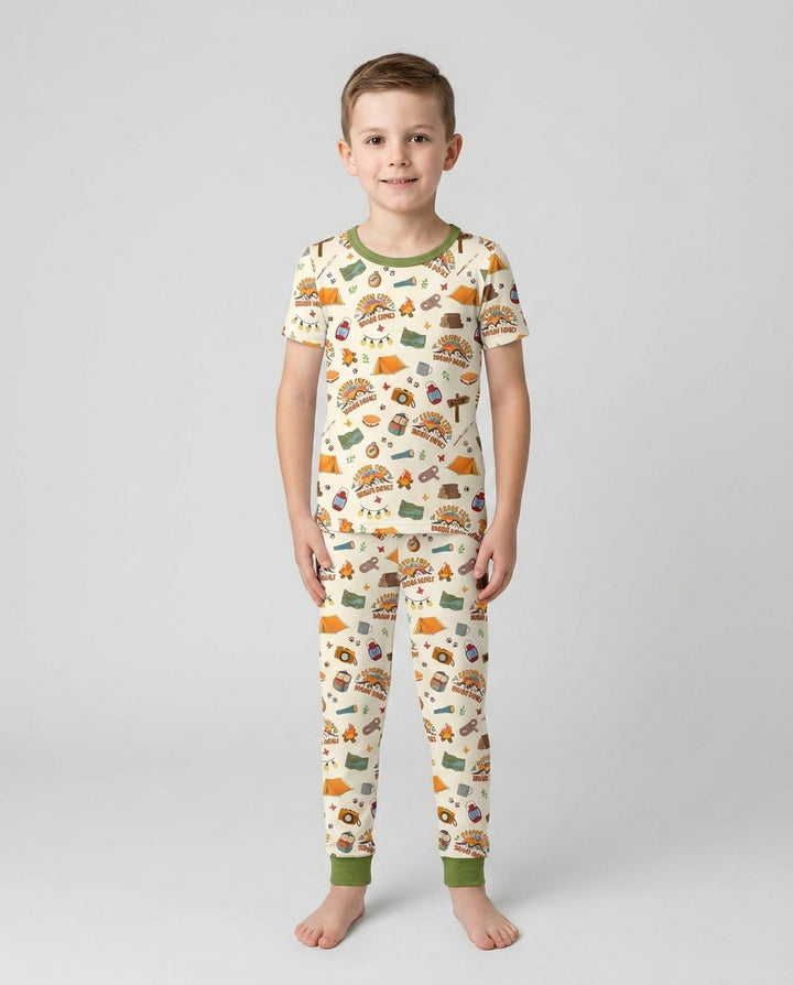 Zweiteiliges, kurzärmliges Pyjama-Set mit Marienkäfern