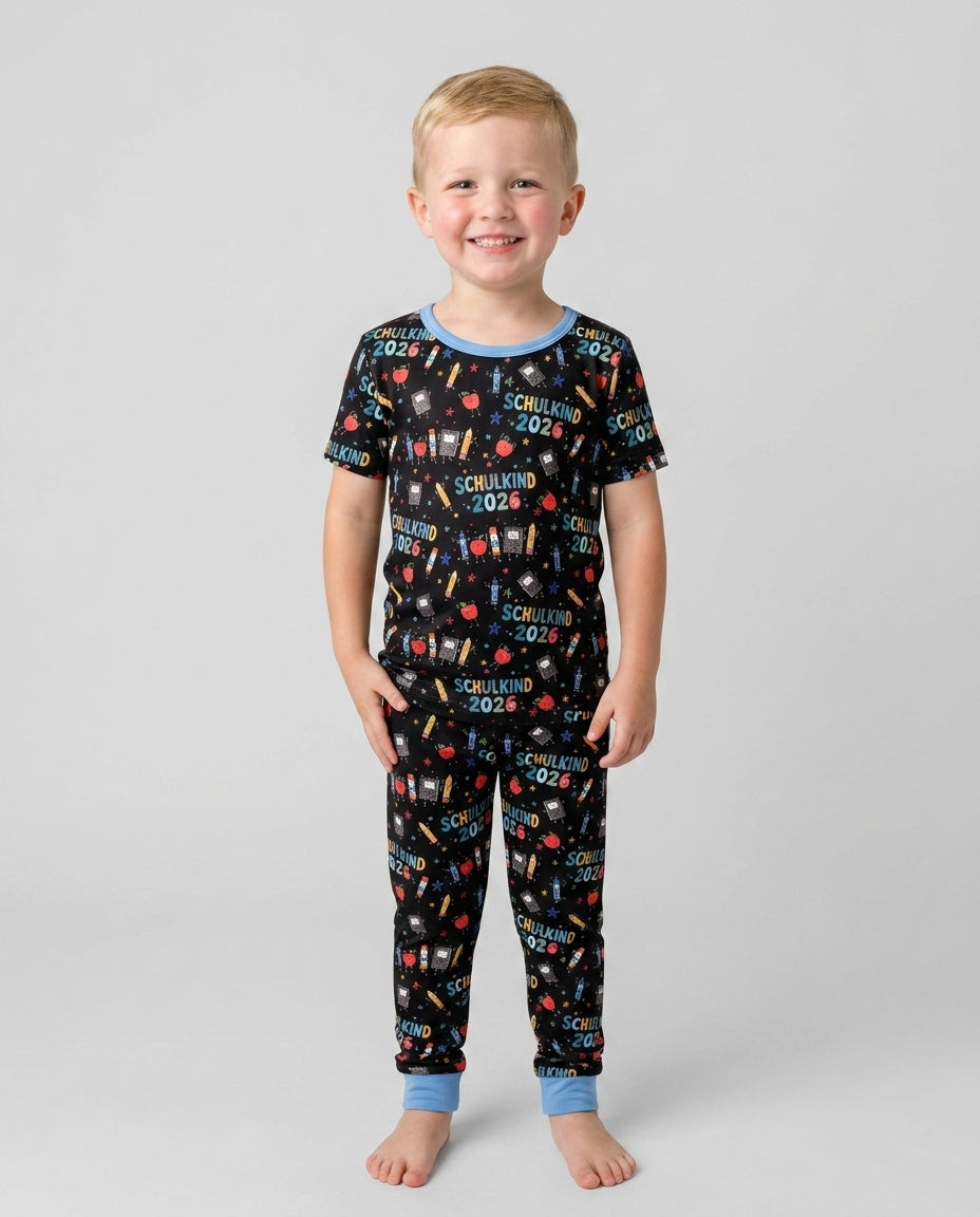 First Day Fun 2026 Bamboo Two Piece Short Sleeve Pajama Set