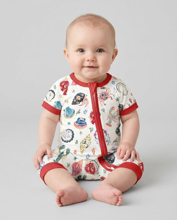 Preppy Coastal Bamboo Shorty Zippy