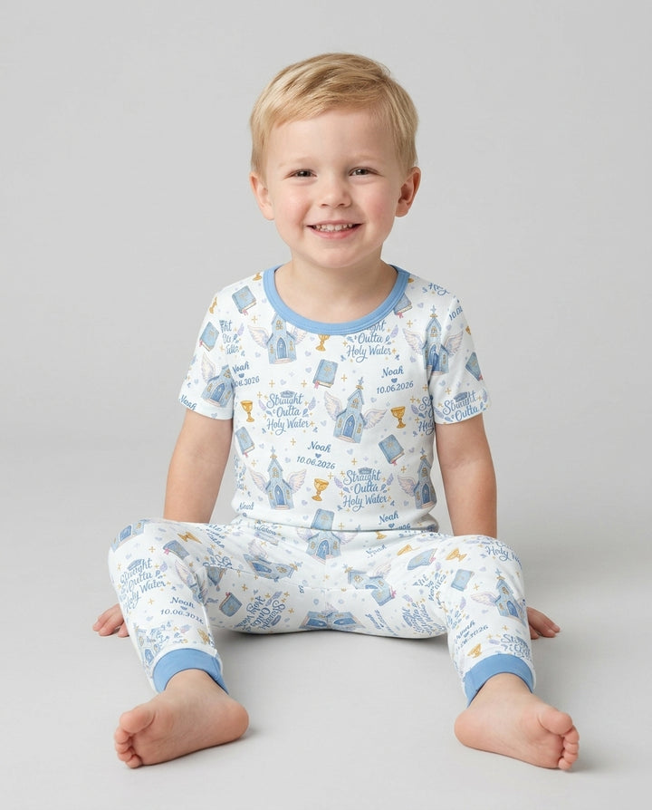 Zweiteiliges, kurzärmliges Pyjama-Set mit Marienkäfern