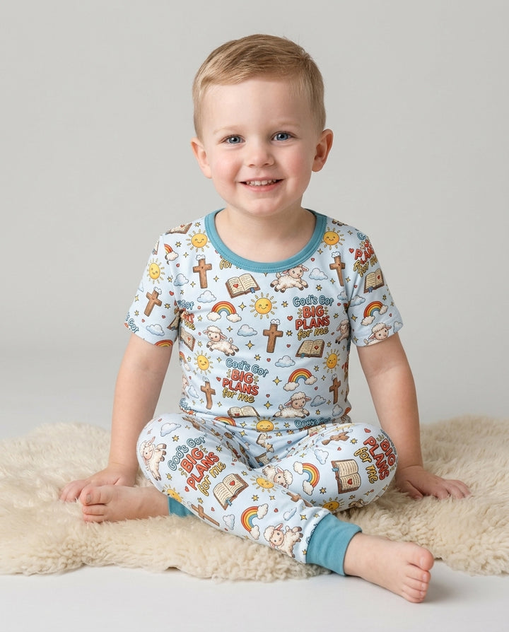 Zweiteiliges, kurzärmliges Pyjama-Set mit Marienkäfern