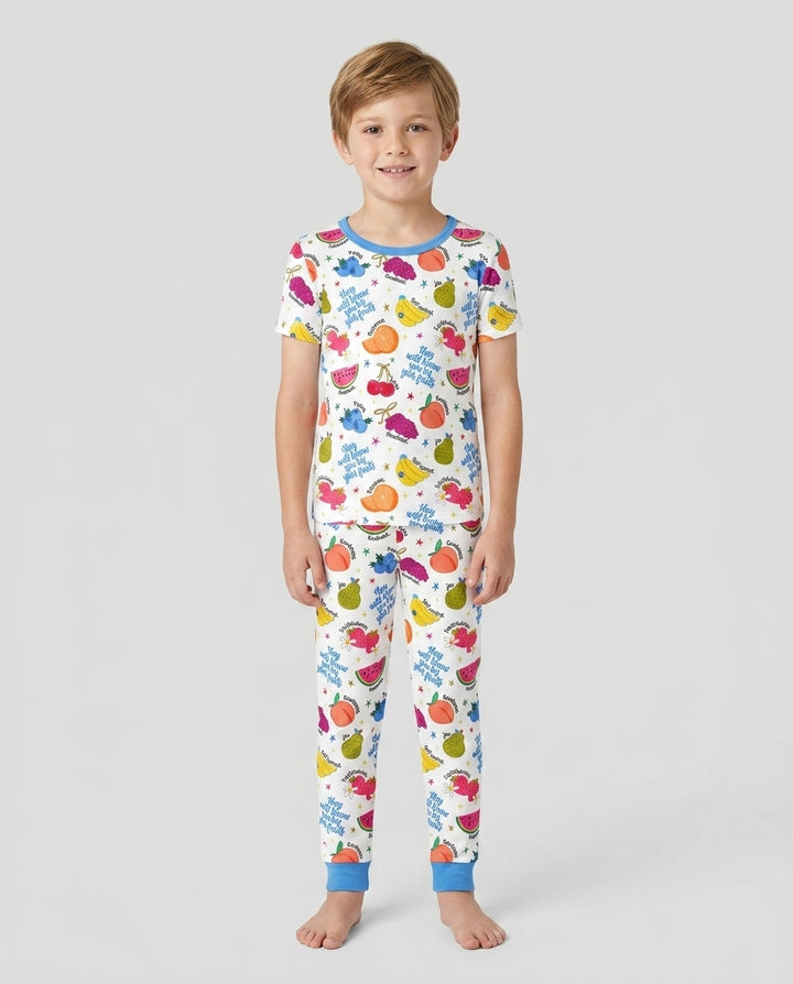 Zweiteiliges, kurzärmliges Pyjama-Set mit Marienkäfern
