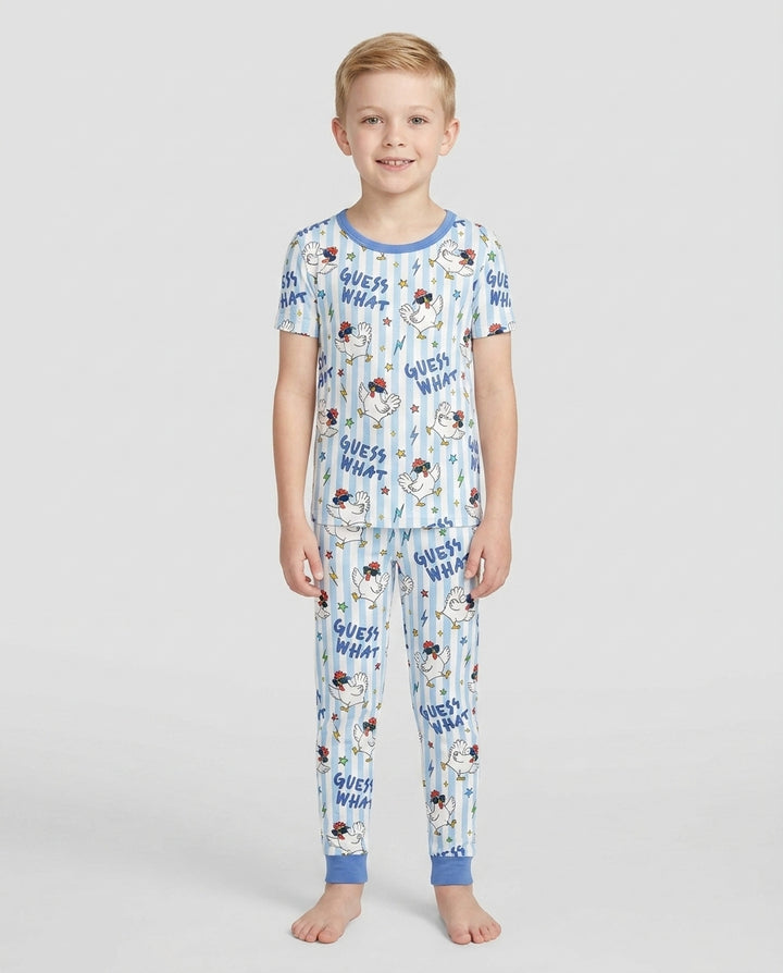 Guess What? Chicken Butt! Bamboo Two Piece Short Sleeve Pajama Set