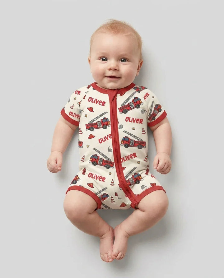 Custom Name Future Firefighters Bamboo Shorty Zippy