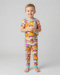 Retro Happy Classroom Bamboo Two Piece Short Sleeve Pajama Set
