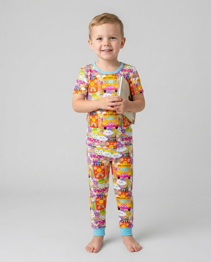 Zweiteiliges, kurzärmliges Pyjama-Set mit Marienkäfern