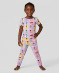 African American Girl I Am Loved Bamboo Two Piece Short Sleeve Pajama Set