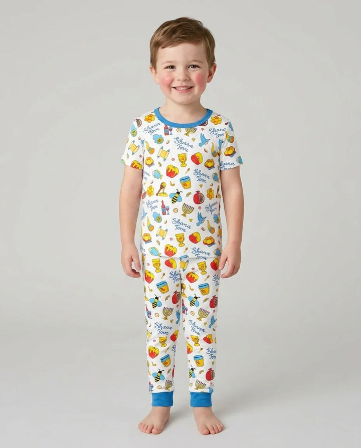 Zweiteiliges, kurzärmliges Pyjama-Set mit Marienkäfern