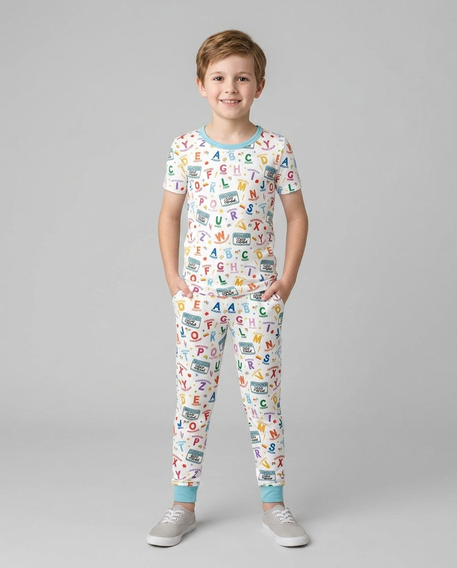Zweiteiliges, kurzärmliges Pyjama-Set mit Marienkäfern
