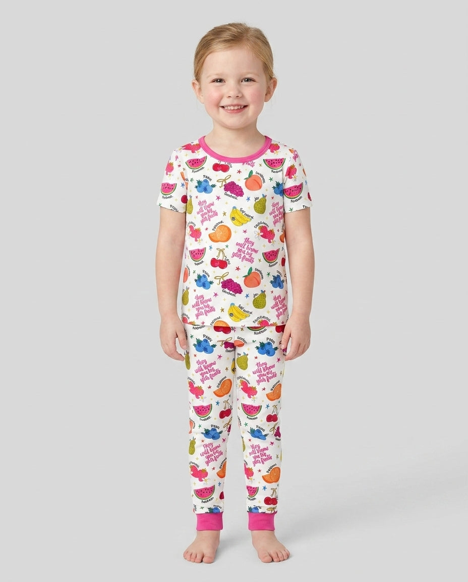 Zweiteiliges, kurzärmliges Pyjama-Set mit Marienkäfern