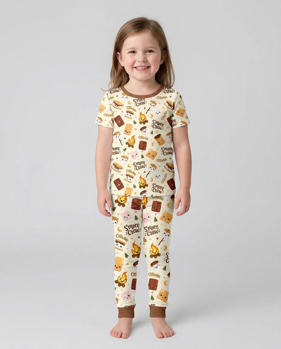 Zweiteiliges, kurzärmliges Pyjama-Set mit Marienkäfern