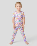 Conjunto de pijama de dos piezas de manga corta de bambú