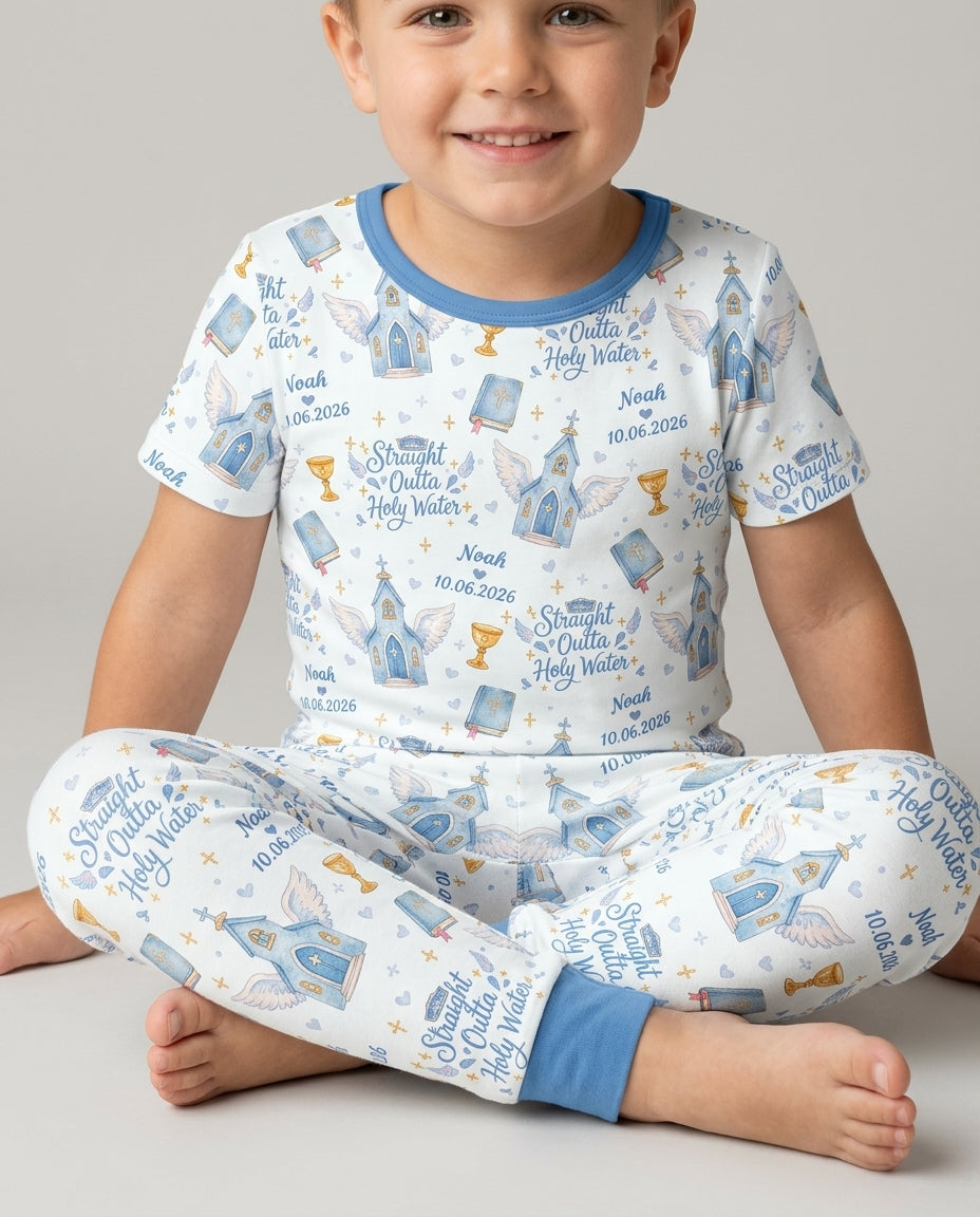 Zweiteiliges, kurzärmliges Pyjama-Set mit Marienkäfern