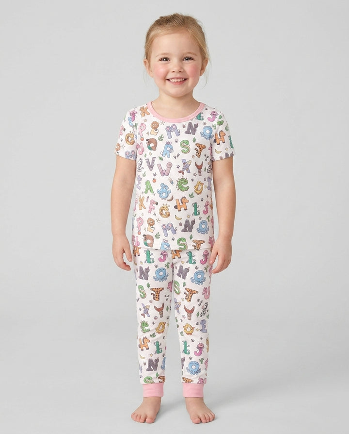 Zweiteiliges, kurzärmliges Pyjama-Set mit Marienkäfern