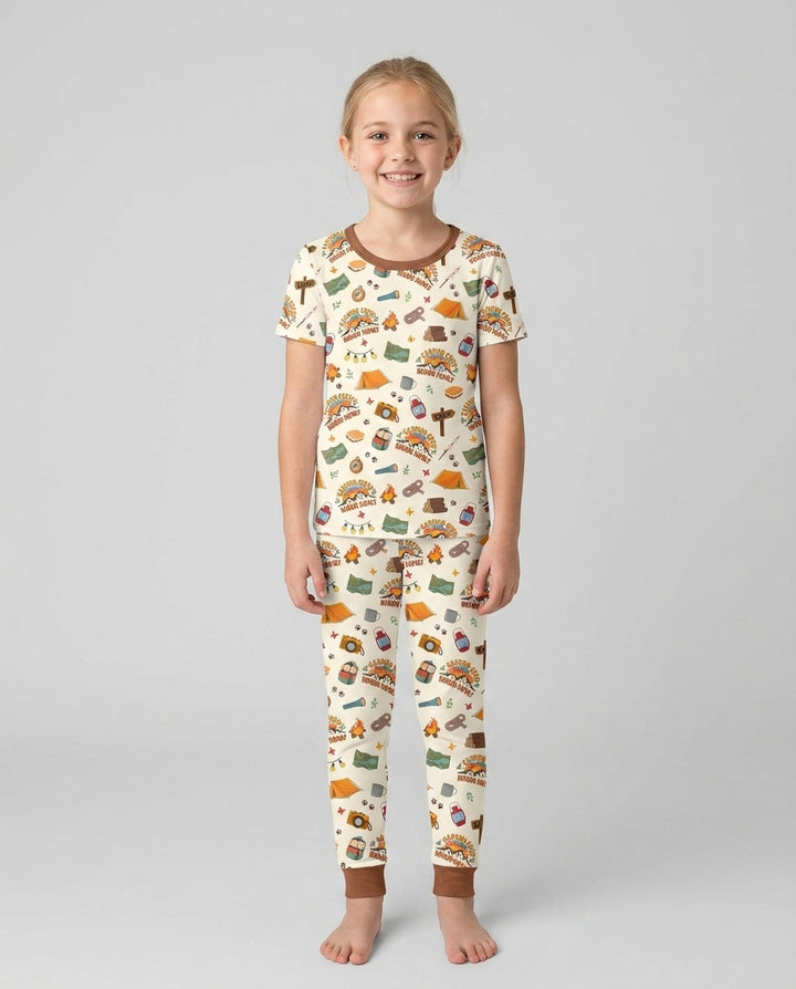 Zweiteiliges, kurzärmliges Pyjama-Set mit Marienkäfern