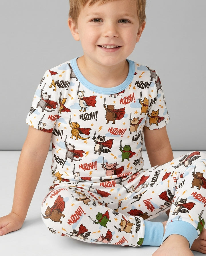 Zweiteiliges, kurzärmliges Pyjama-Set mit Marienkäfern